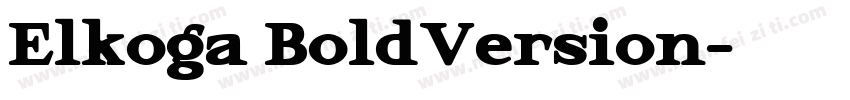 Elkoga BoldVersion字体转换